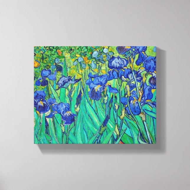 Lienzo Irises de Van Gogh (Anverso)