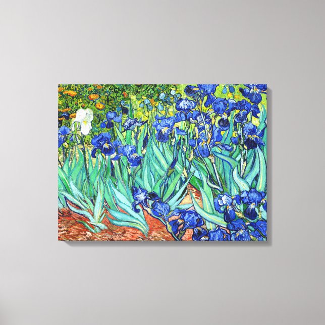 Lienzo Irises De Vincent Van Gogh (Anverso)