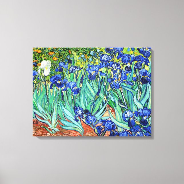 Lienzo Irises De Vincent Van Gogh (Anverso)