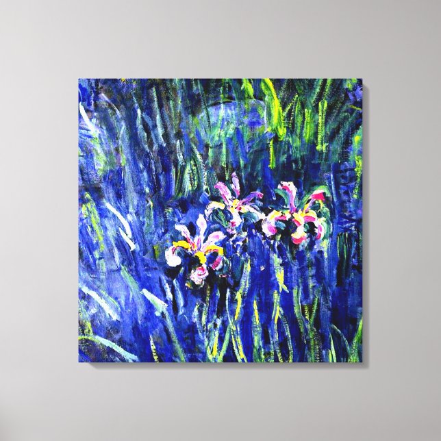 Lienzo Irises, famoso cuadro floral de Claude Monet, (Anverso)