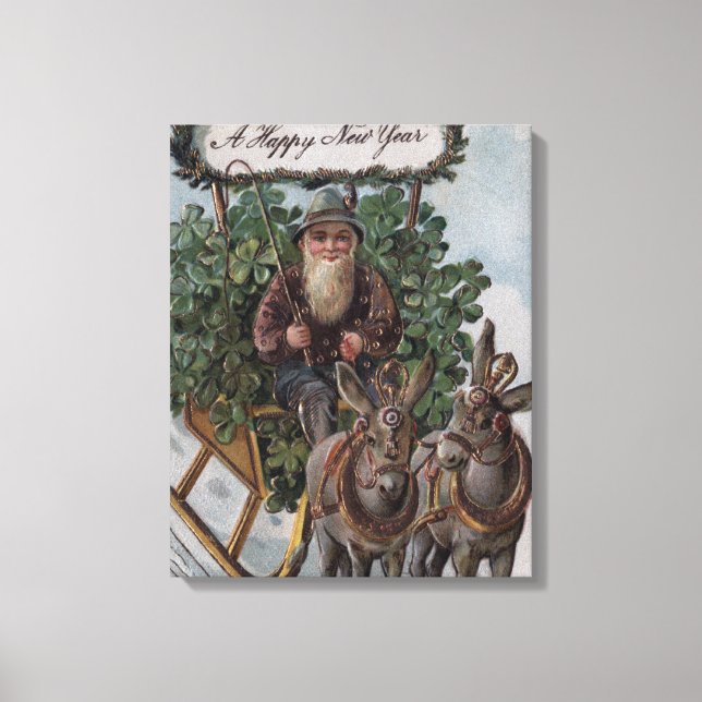 Lienzo Irlandés conduce el Sleigh de los Shamrock (Anverso)