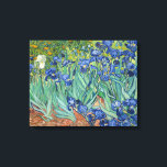 Lienzo Irlandeses | Vincent van Gogh<br><div class="desc">Irises (1889) del artista holandés post-impresionista Vincent Van Gogh. El paisaje original es un óleo sobre lienzo que muestra un jardín de flores de iris florecientes. Utilice las herramientas de diseño para agregar texto personalizado o personalizar la imagen.</div>