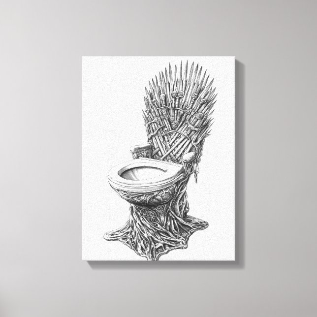 Lienzo Iron Throne Toilet – Funny Game of Thrones (Anverso)