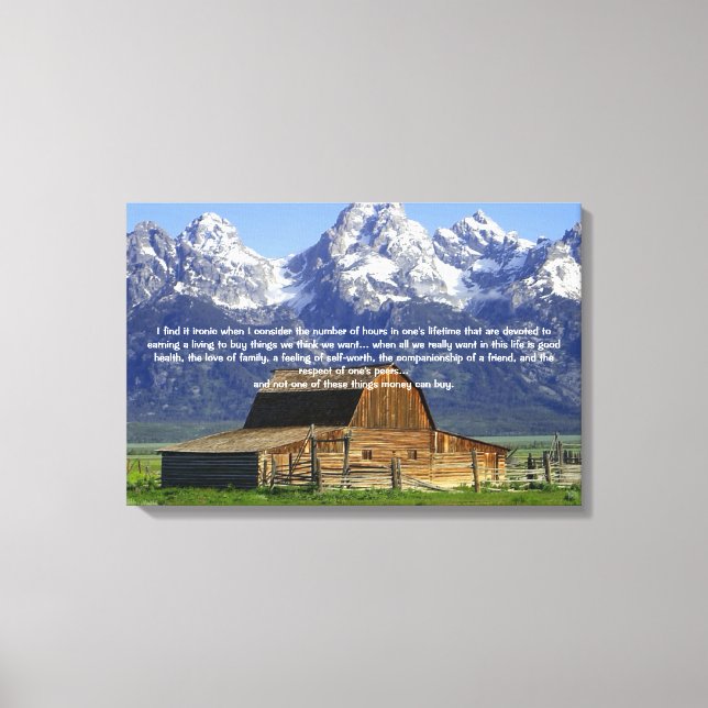 Lienzo Ironías de la vida Inspiradoras (Anverso)