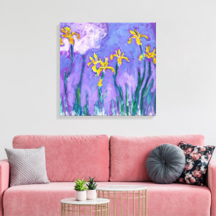 Lienzo Irritos amarillos con nube rosa   Claude Monet