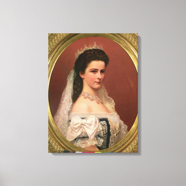 Lienzo Isabel de Baviera en húngaro (Anverso)