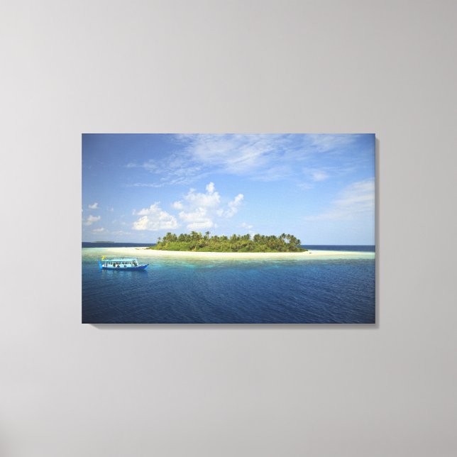 Lienzo Isla Baughagello, atolón de Huvadhoo del Sur, (Anverso)