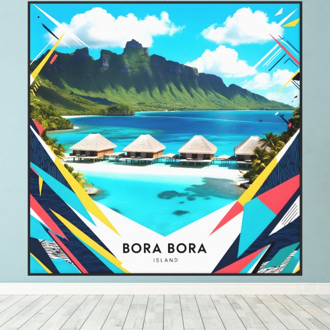 Lienzo Isla Bora Bora (Insitu (piso de madera))