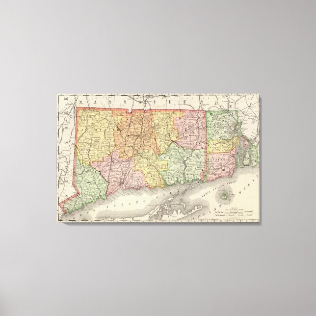 Lienzo Isla Connecticut y Rhode (Anverso)