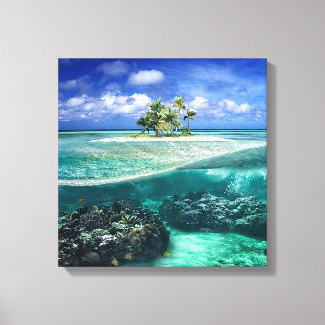 Lienzo Isla Coral (Anverso)