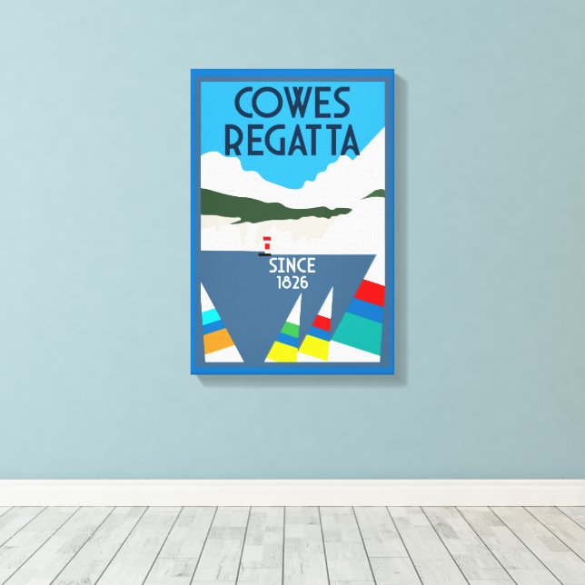 Lienzo Isla Cowes de Wight Yacht Regatta (Insitu (piso de madera))