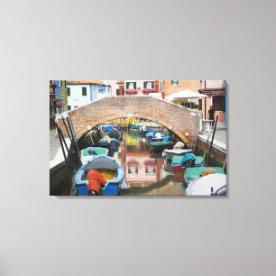 Lienzo Isla de Burano, Burano, Italia. Colorido