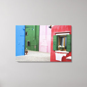 Lienzo Isla de Burano, Burano, Italia. Colorido Burano 2