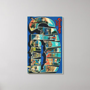 Lienzo Isla de Catalina, California - letra grande