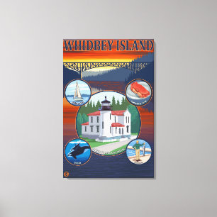 Lienzo Isla de Whidbey, poster del viaje de