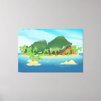 Lienzo Isla del Tesoro Tropical