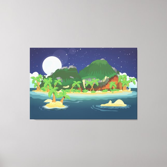 Lienzo Isla del Tesoro Tropical (Anverso)