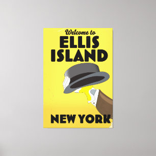 Lienzo Isla Ellis de Nueva York