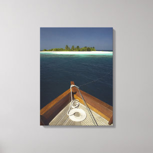 Lienzo Isla inminente anclada del barco