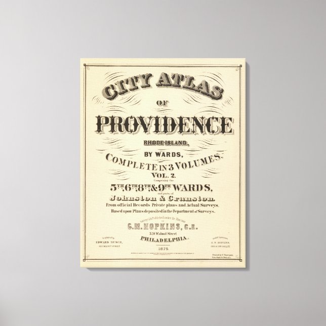 Lienzo Isla Johnston Rhode Muy pronto ciudad de Hopkins (Anverso)