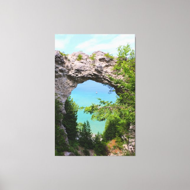 Lienzo Isla Mackinac Rock Arch Michigan (Anverso)