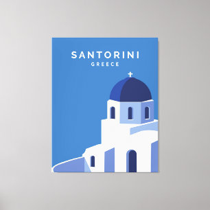 Lienzo Isla Santorini