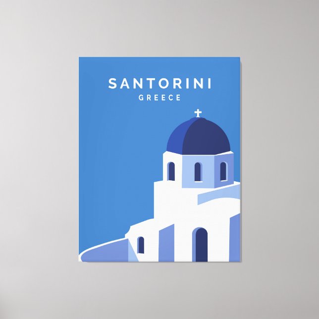 Lienzo Isla Santorini (Anverso)