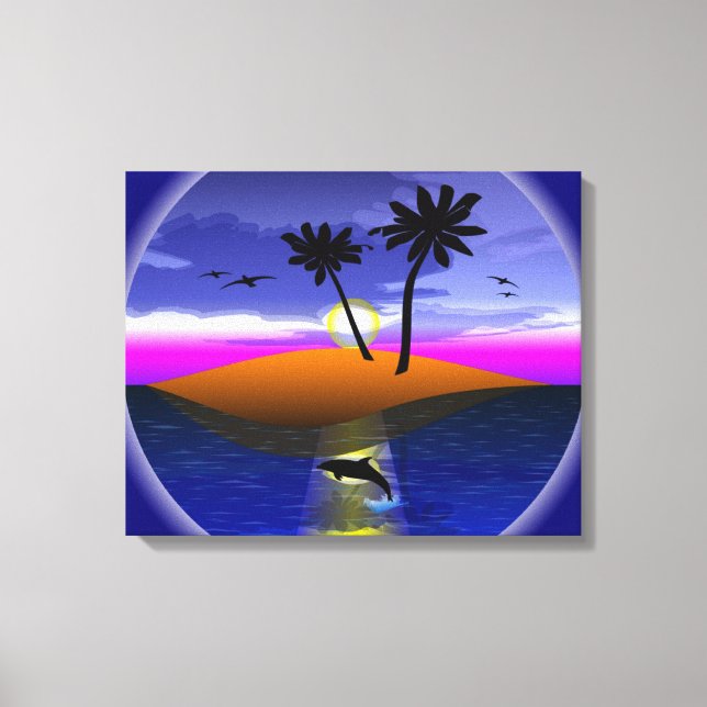 LIENZO ISLA TROPICAL (Anverso)