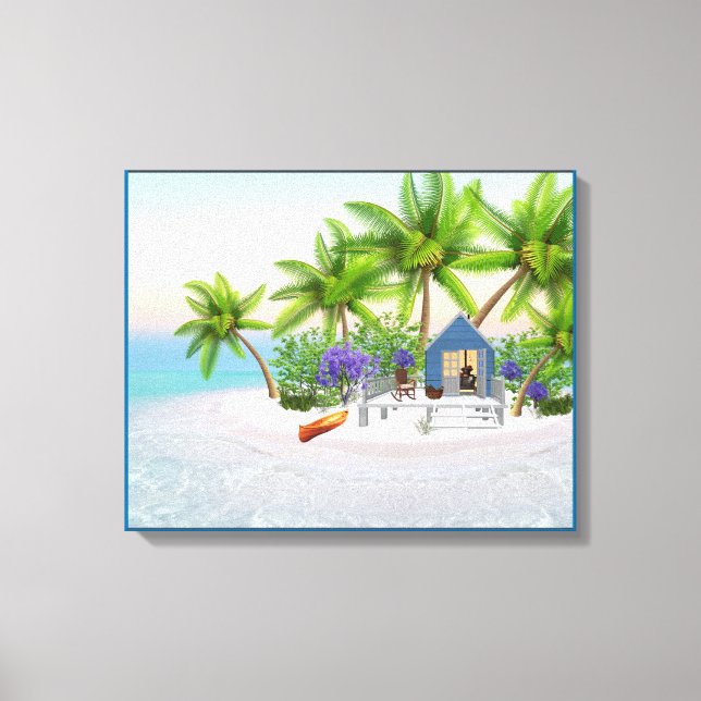 LIENZO ISLA TROPICAL PARADISE CANVAS ART (Anverso)
