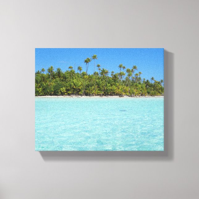Lienzo isla tropical Rangiroa (Anverso)