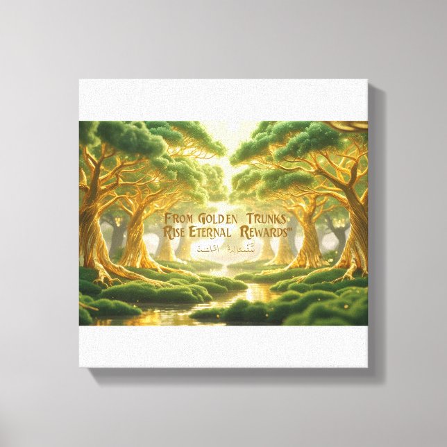 Lienzo Islamic Wall Decor- Religious Trees Of Jannah (Anverso)