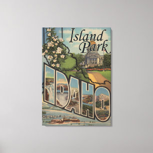 Lienzo Island Park, Idaho - Escenas de letras grandes