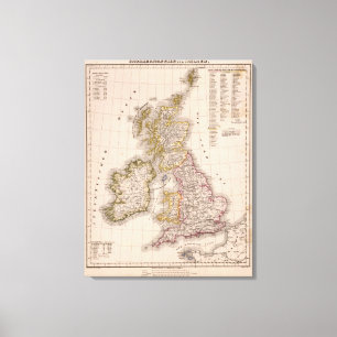 Lienzo Islas británicas, Inglaterra, Irlanda