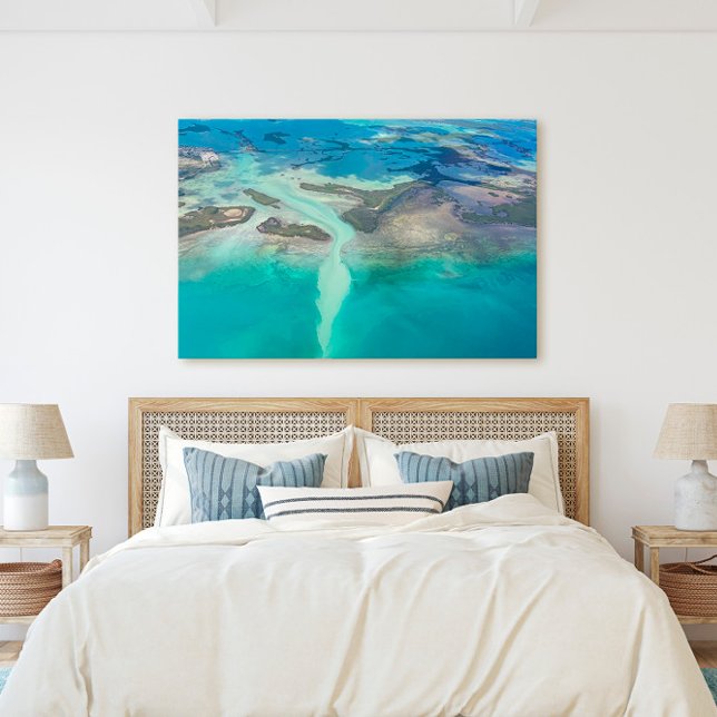 Lienzo Islas Cayos de Florida desde el cielo (Subido por el creador)