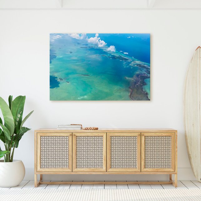 Lienzo Islas Cayos de Florida desde el cielo de Florida (Subido por el creador)