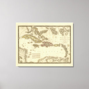 Lienzo Islas del Caribe e Indias Occidentales