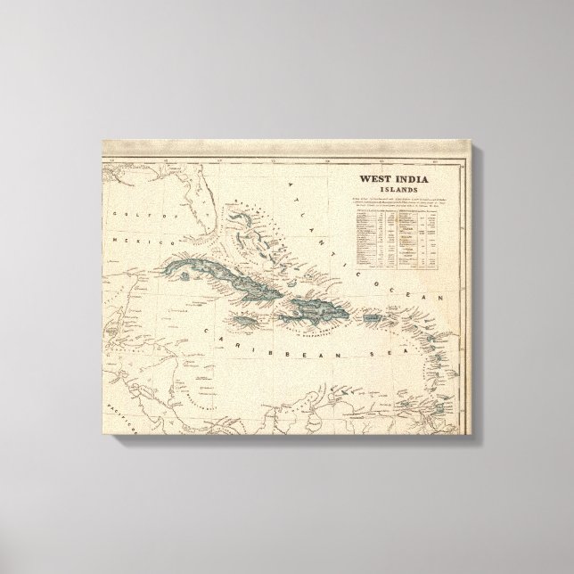 Lienzo Islas del oeste de India (Anverso)