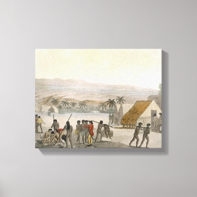 Lienzo Islas Sandwich - un occidental que negocia para la (Anverso)