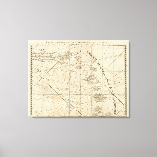 Lienzo Islas Vírgenes del Caribe (Anverso)