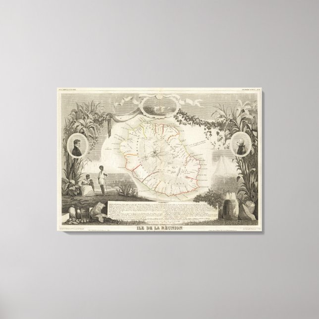 Lienzo Isle De La Reunión (Anverso)