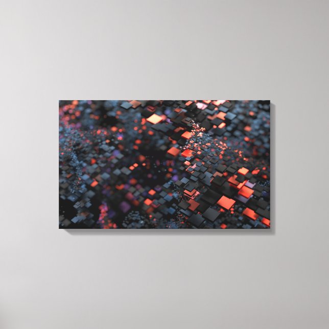 Lienzo Isómetro (negro) (Anverso)