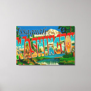 Lienzo Issaquah, Washington - Escenas de letras grandes