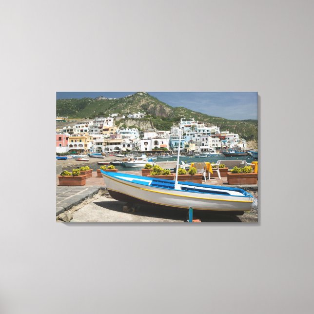 Lienzo ITALIA, Campania (bahía de Nápoles), ISCHIA, (Anverso)