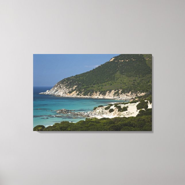 Lienzo Italia, Cerdeña, Solanas. Playa. (Anverso)