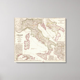 Lienzo Italia debajo de los lombardos