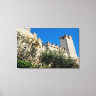 Lienzo Italia, Malcesine, Lago de Garda, Castillo Scalige