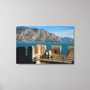Lienzo Italia, Malcesine, vista desde la torre del castil