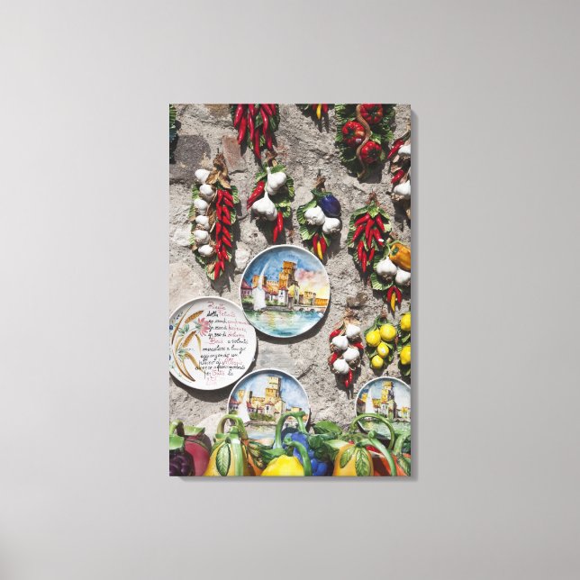 Lienzo Italia, provincia de Brescia, Sirmione. Souvenirs. (Anverso)