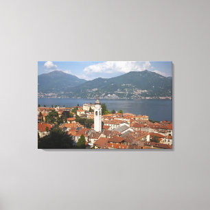 Lienzo Italia, provincia de Como, Menaggio. Vista de la c