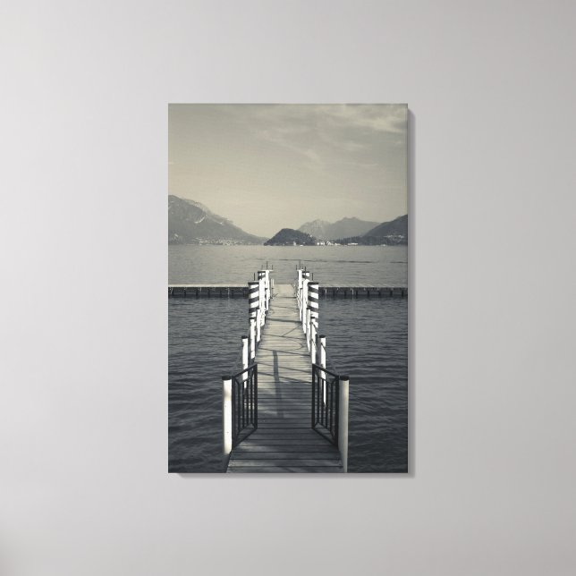 Lienzo Italia, provincia de Como, Tremezzo. Embarcadero d (Anverso)